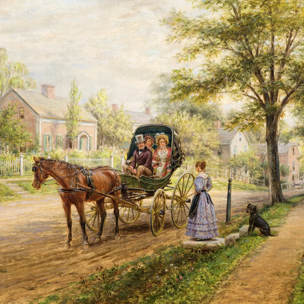 Edward Lamson Henry (1841–1919)  A Sunday Visit, 1906 Oil on canvas, 12 x 16 in. (detail).