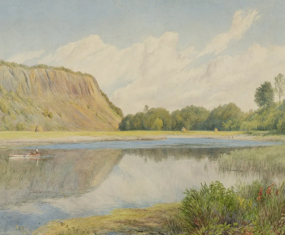 John Henry Hill (1839–1922). Marsh Landscape, 1865. Watercolor on paper. 10 1/4 x 15 1/4 in. (detail)