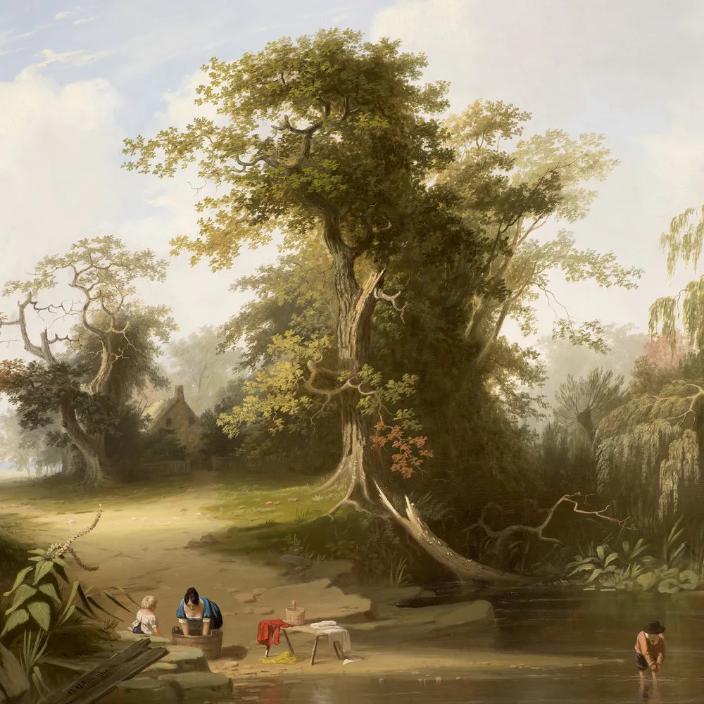 George Caleb Bingham (1811–1879). Landscape: Rural Scenery, 1845. Oil on canvas, 29 x 36 in. (detail)
