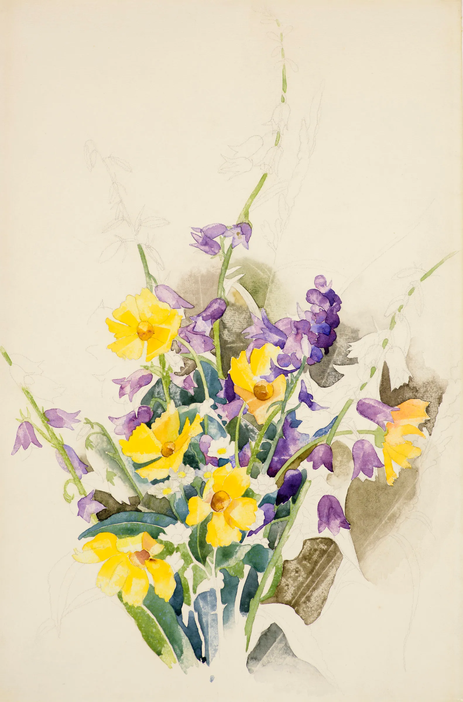 Charles Demuth (1883–1935). Nosegay, c. 1925. ​Watercolor and pencil on paper, 18 x 12 in.